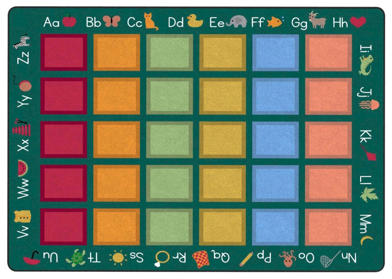 Childcraft Colorful Squares Seating Carpet, Rectangle 4001981