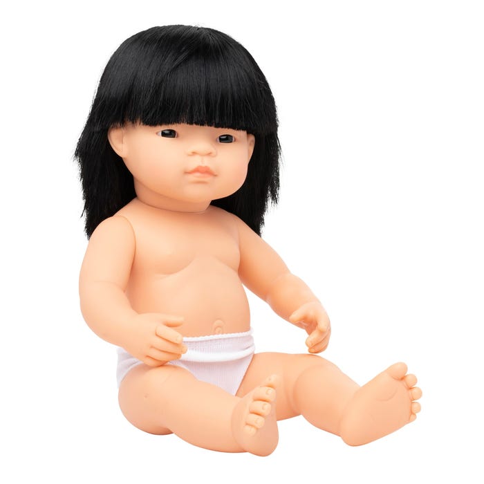 Miniland Multicultural Doll, Asian Girl, 15 Inches