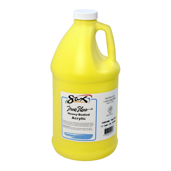 Sax Heavy Body Acrylic Paint, 1/2 Gallon, Chrome Yellow