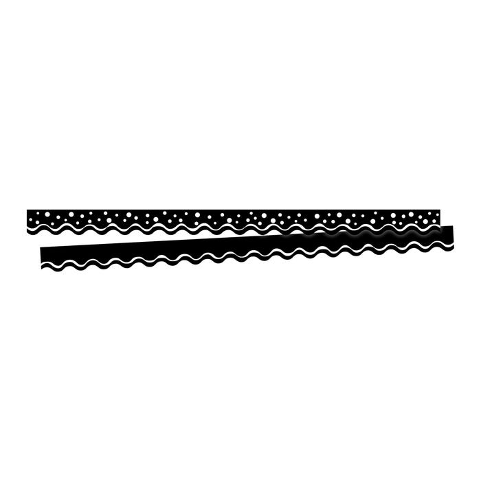 Barker Creek Happy Double-Sided Trimmer, 2-1/4 x 36 Inches, Black, Pack of 13