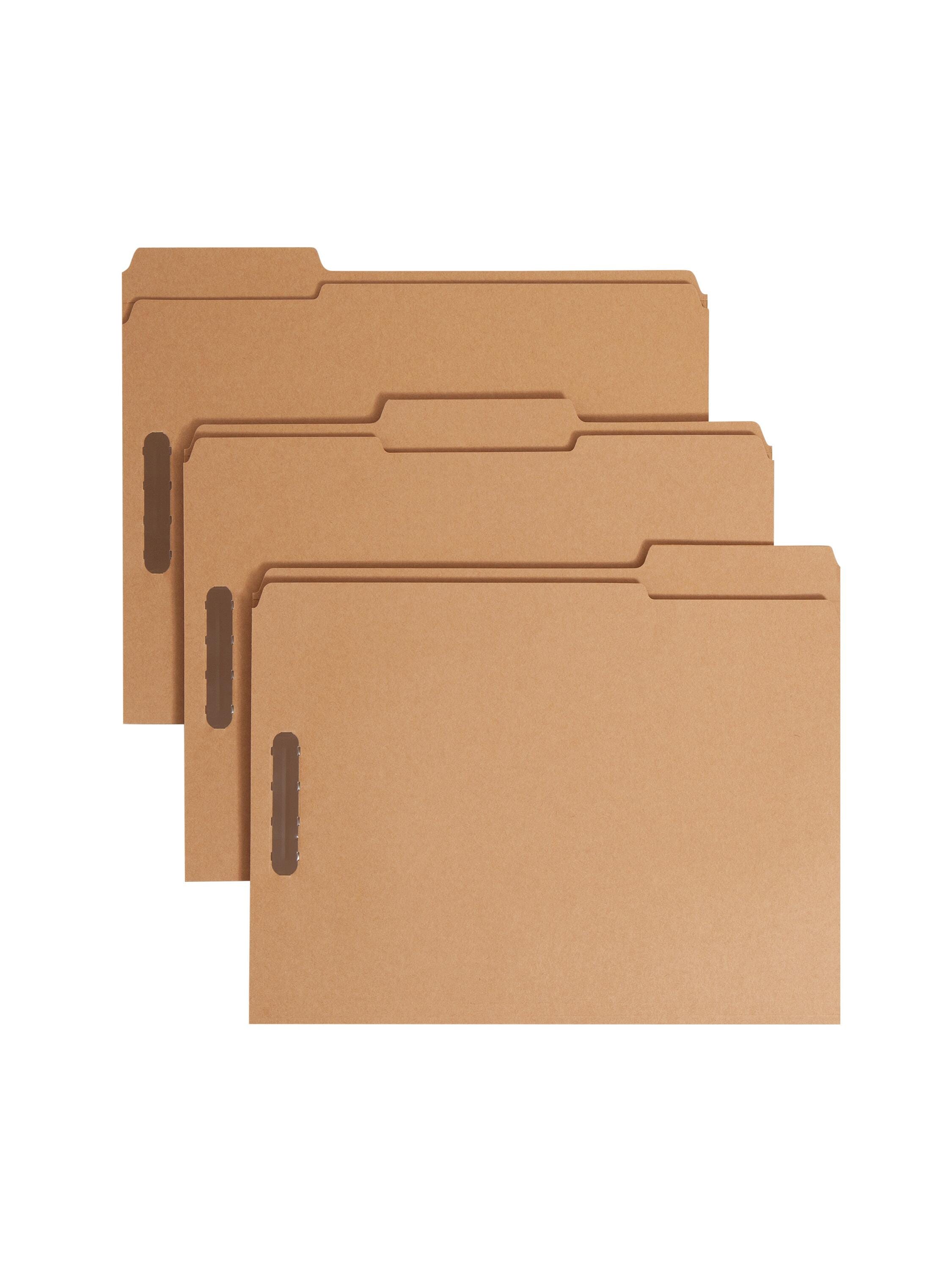 Smead Fastener File Folders with 2 Fasteners, Letter Size, Reinforced 1/3 Cut Tabs, Kraft, Pack of 50