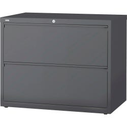 Lorell Hanging File-Drawer Charcoal Lateral Files, 2-Drawer, 36 x 18-5/8 x 28-1/8 Inches