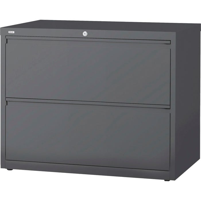 Lorell Hanging File-Drawer Charcoal Lateral Files, 2-Drawer, 36 x 18-5/8 x 28-1/8 Inches