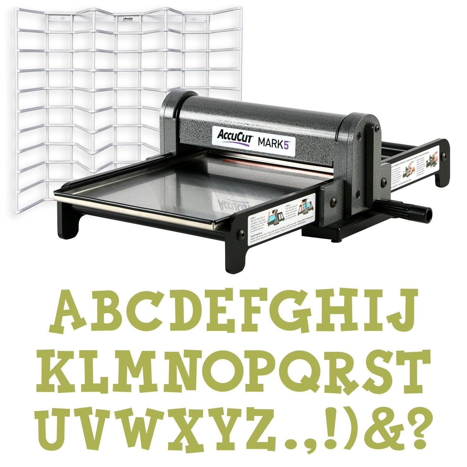 AccuCut Mark 5 Alphabet Starter Set, Shout, Uppercase, 4 Inch 2216317