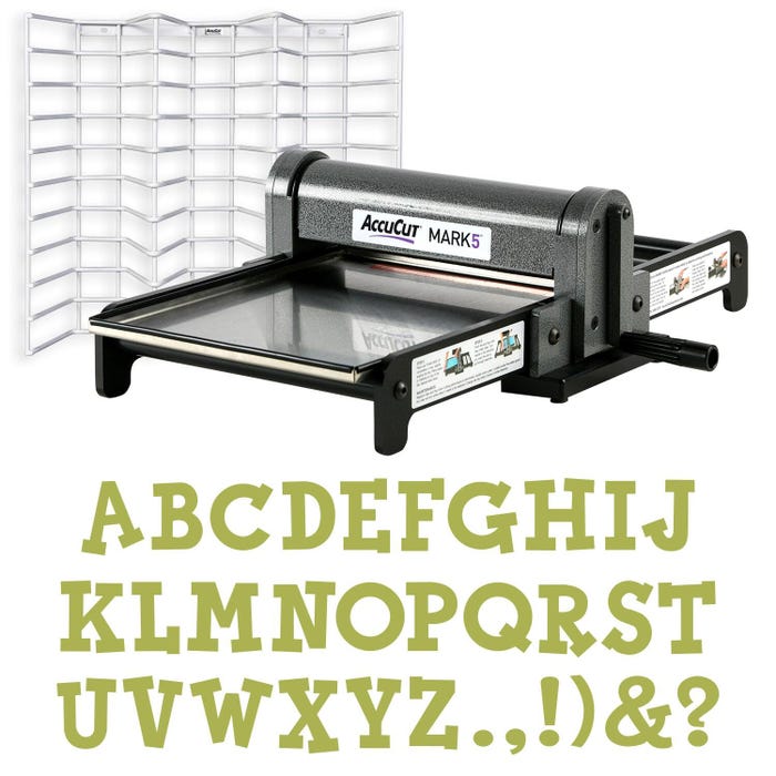 AccuCut Mark 5 Alphabet Starter Set, Uppercase Shout, 4 Inches