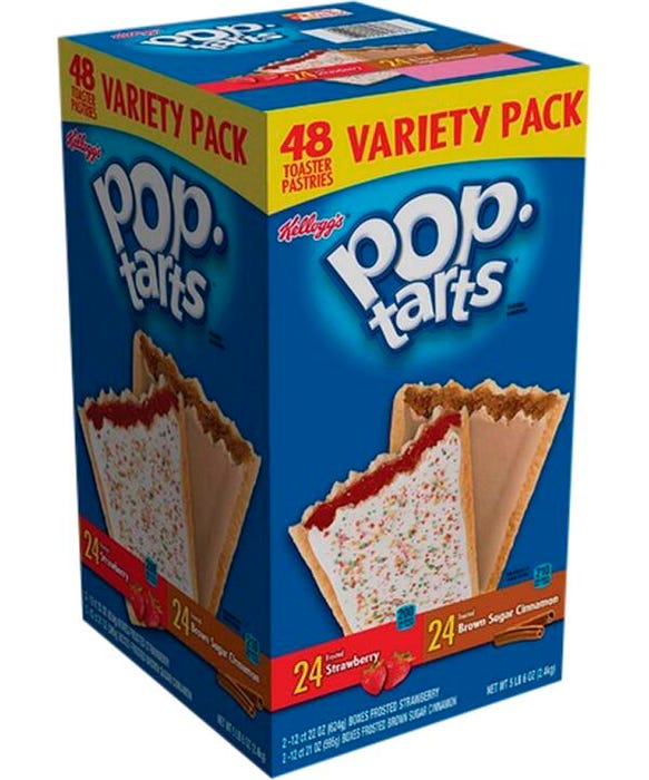 Normal Poptards Pop Tarts Variety Pack, Assorted, 2.69 Pounds, Box of 48 Pop Tarts