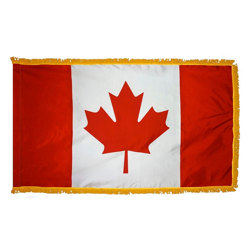 Image for Annin Canada Flag, Hem and Fringe, 3 x 5 Feet from School Specialty
