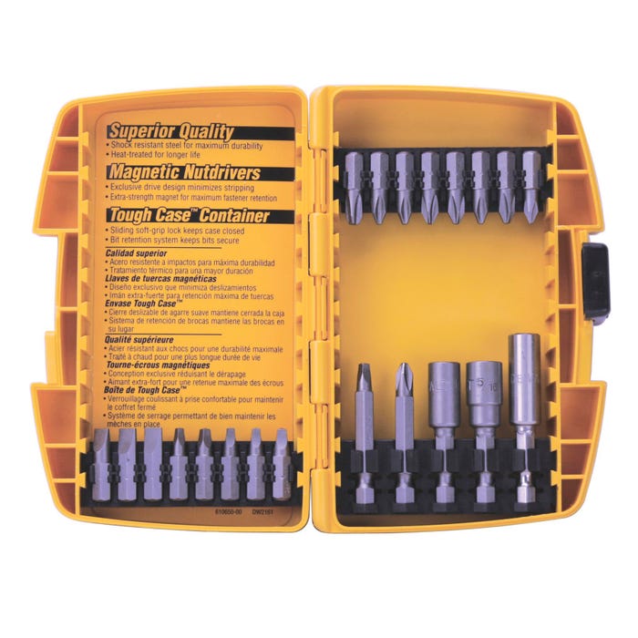 Dewalt Dw2161 21-Piece Screwdriving Set with Tough case, Silver