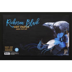 Jack Richeson Black Art Paper, 12 x 18 Inches, 135 lb, 50 Sheets 1592751