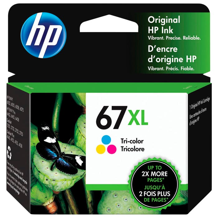 HP 67XL Ink Cartridge, 3YM58AN, Tri-Color
