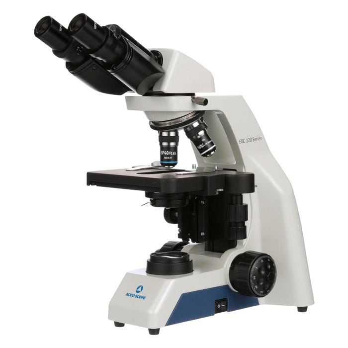 Accu-Scope EXC-120 Compound Binocular Brightfield/Darkfield Microscope