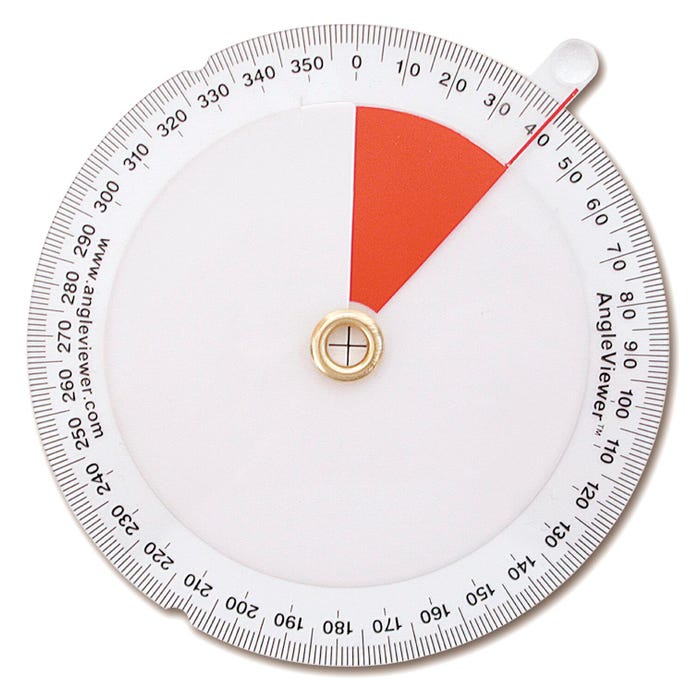Learning Advantage AngleViewer Visual Protractor, 360 Degrees