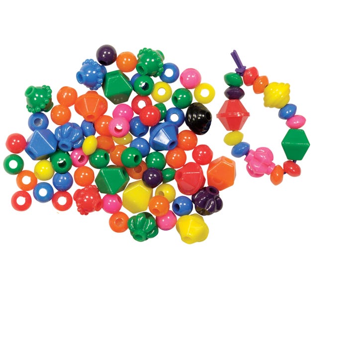 Roylco Oversized Beads, Assorted Size and Colors, Set of 100