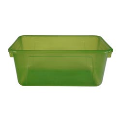 School Smart Translucent Storage Bin, 7-7/8 x 12-1/4 x 5-3/8 Inches, Green 2005889