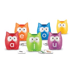 Learning Resources Vowel Owls Sorting, Set of 6 1465344
