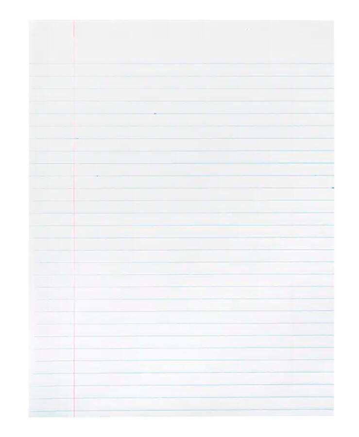 School Smart Composition Paper, Red Margin, 8-1/2 x 11 Inches, White, 500 Sheets 085425