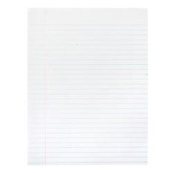 School Smart Composition Paper, Red Margin, 8-1/2 x 11 Inches, White, 500 Sheets 085425