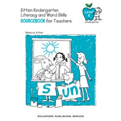 Image for Sitton Kindergarten Literacy and Word Skills Sourcebook for Teacher, Set of 1 Book and 5 Posters from School Specialty