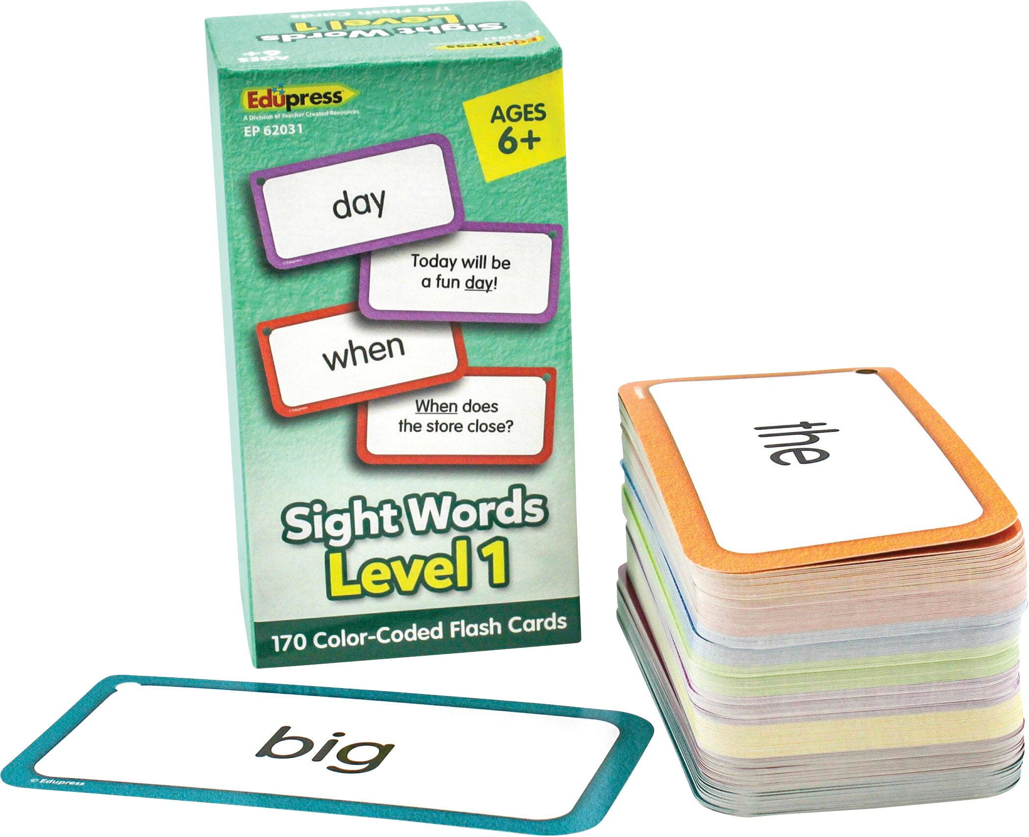 Image for Teacher Created Resources Double-Sided Sight Words Flash Cards, Level 1, Set of 170 from School Specialty