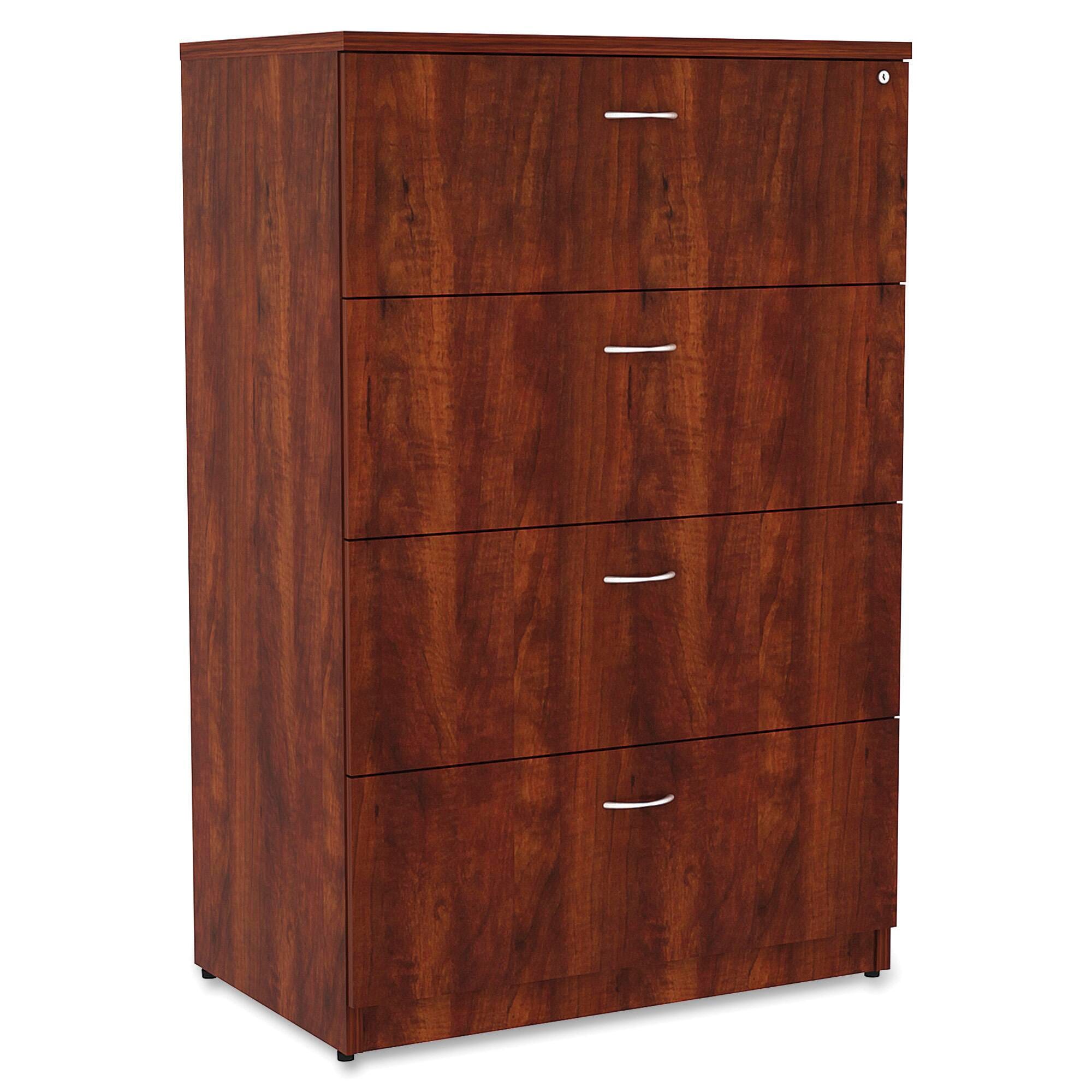 Lorell Essentials Laminate 4-Drawer Lateral File, 35-1/2 x 22 x 54-3/4 Inches, Cherry 1565505