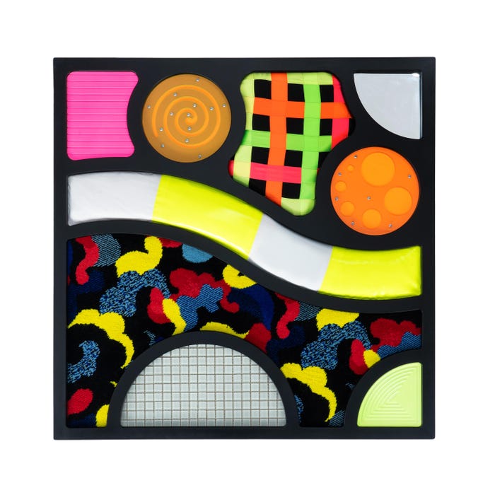 Snoezelen UV Abstract Tactile Panel, 45-1/4 x 2 x 45-1/4 Inches