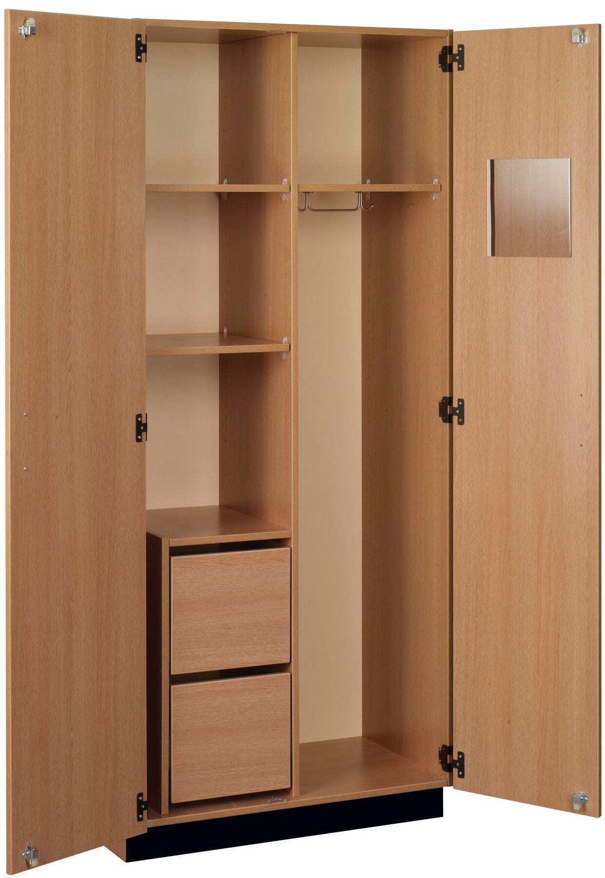 Stevens I.D. Systems Wardrobe Cabinet with Lock and File Drawers, 36 x 23 x 84 Inches 4001110