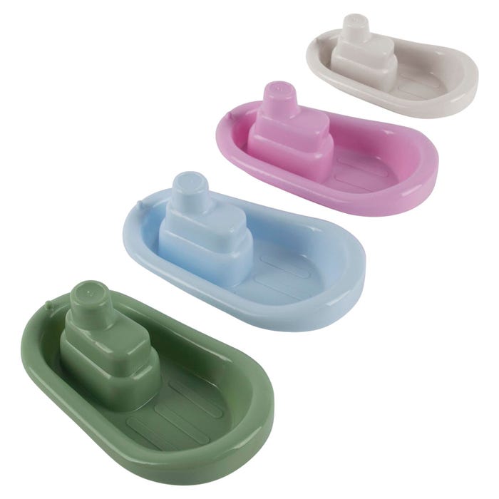 Dantoy Tugboats, Assorted Colors, Set of 4