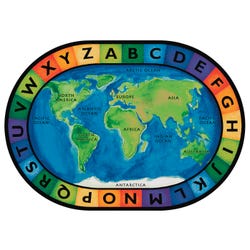 Carpets for Kids Premium Circletime Around The World Carpet, Oval 4002330