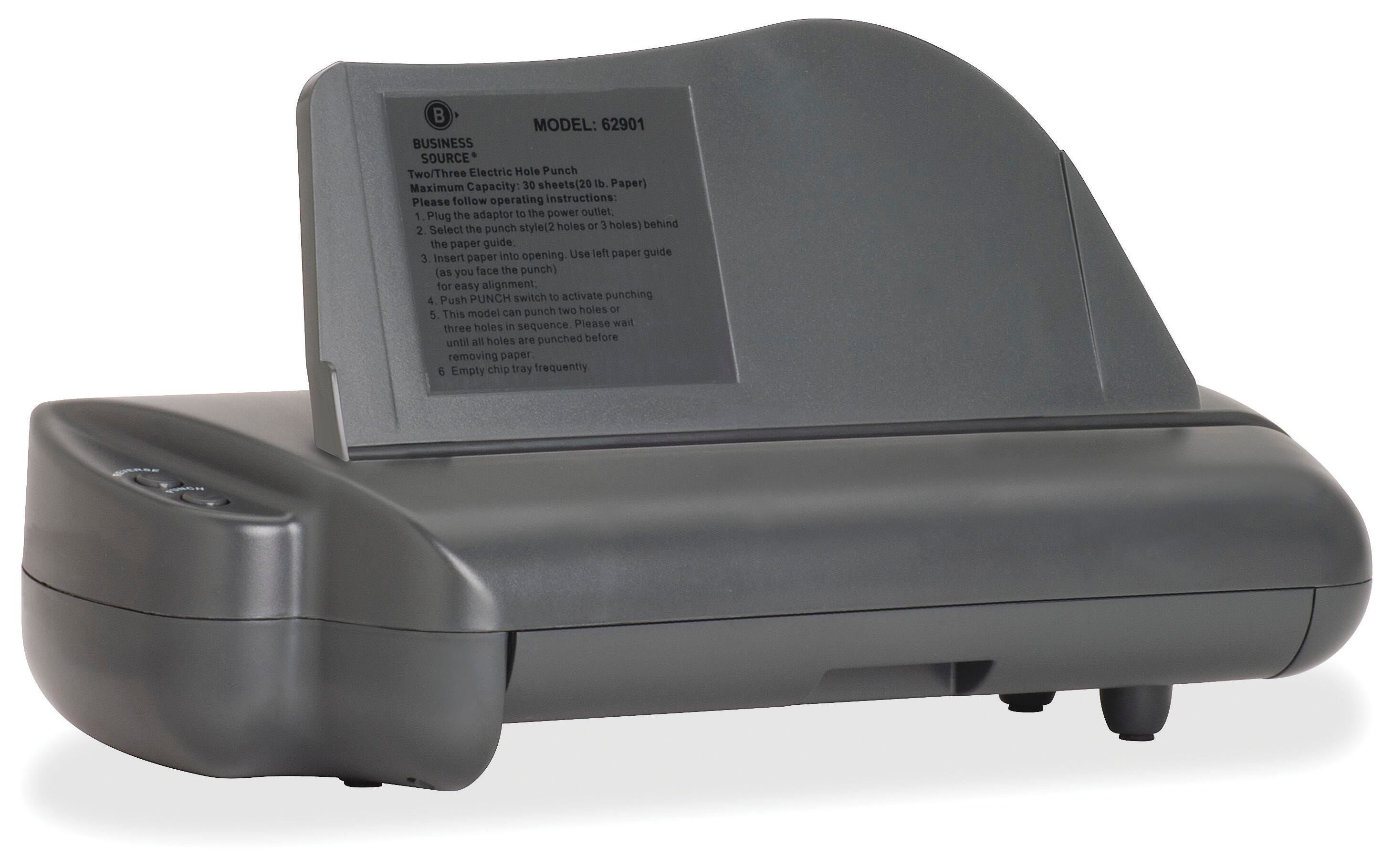 Business Source Electric 3H Punch, 1/4 Inches, 30 Sht Cap, Item Number 1599671