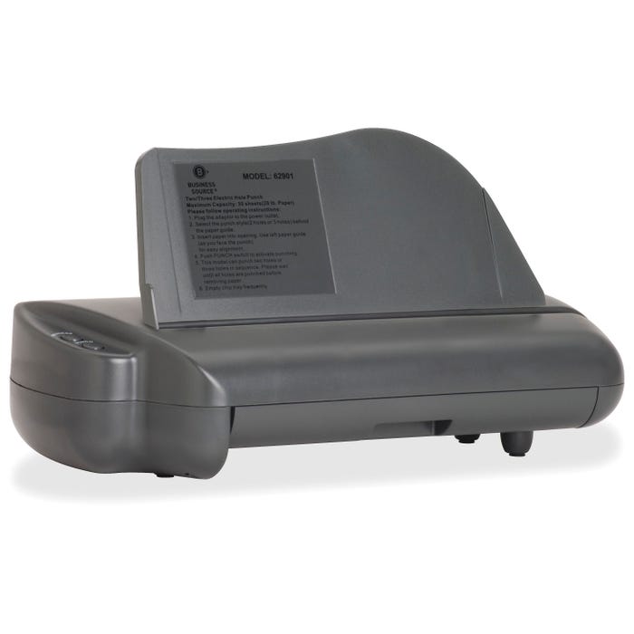 Business Source Electric 3H Punch, 1/4 Inches, 30 Sht Cap