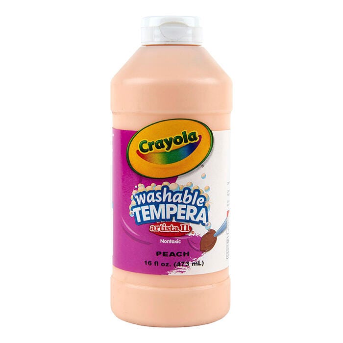 Crayola Artista II Washable Tempera Paints - 16 fl oz - 1 Each - Peach Crayola Artista II Washable Tempera Paints - 16 fl oz - 1 Each - Peach