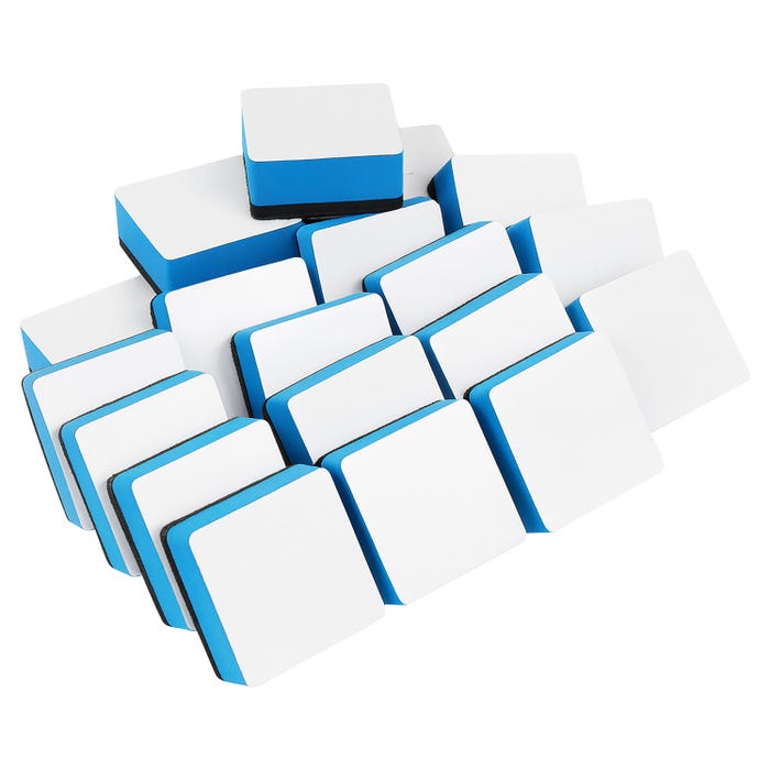 Flipside Board Buddies Dry Erase Erasers, 2 x 2 Inches, Set of 24