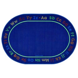 Carpets for Kids Premium Chalk and Play Literacy Carpet, Oval 4002279