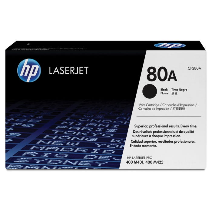 HP 80A Ink Cartridge, CF280A, Black