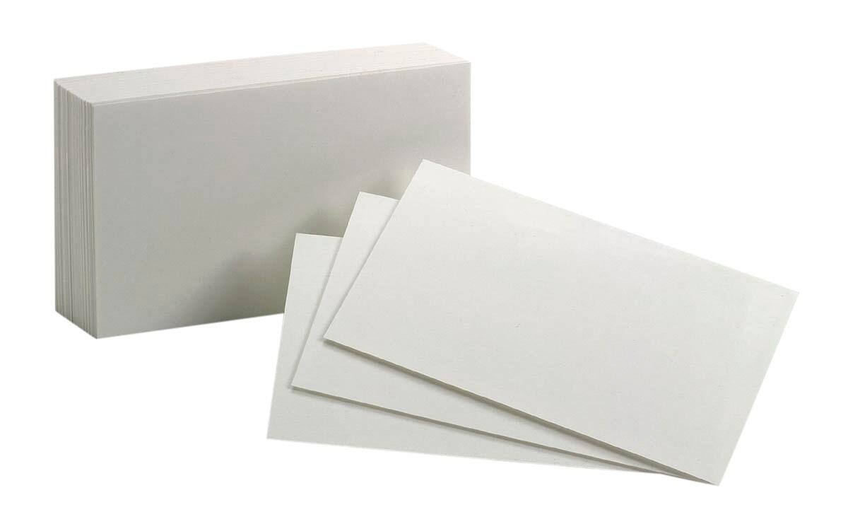 3x5 Blank Index Cards, Item Number 1380617