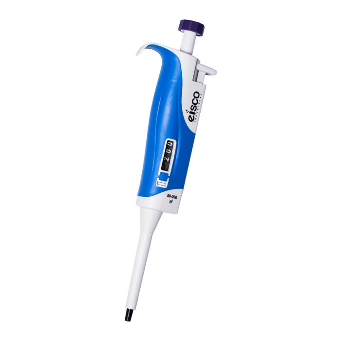 Eisco Labs Variable Volume Micropipette, 50-200 uL, 1 Increments