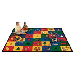 Carpets for Kids Blocks of Fun Rug, 4 Feet 5 Inches x 5 Feet 10 Inches, Rectangle, Multicolored, Item Number 076278