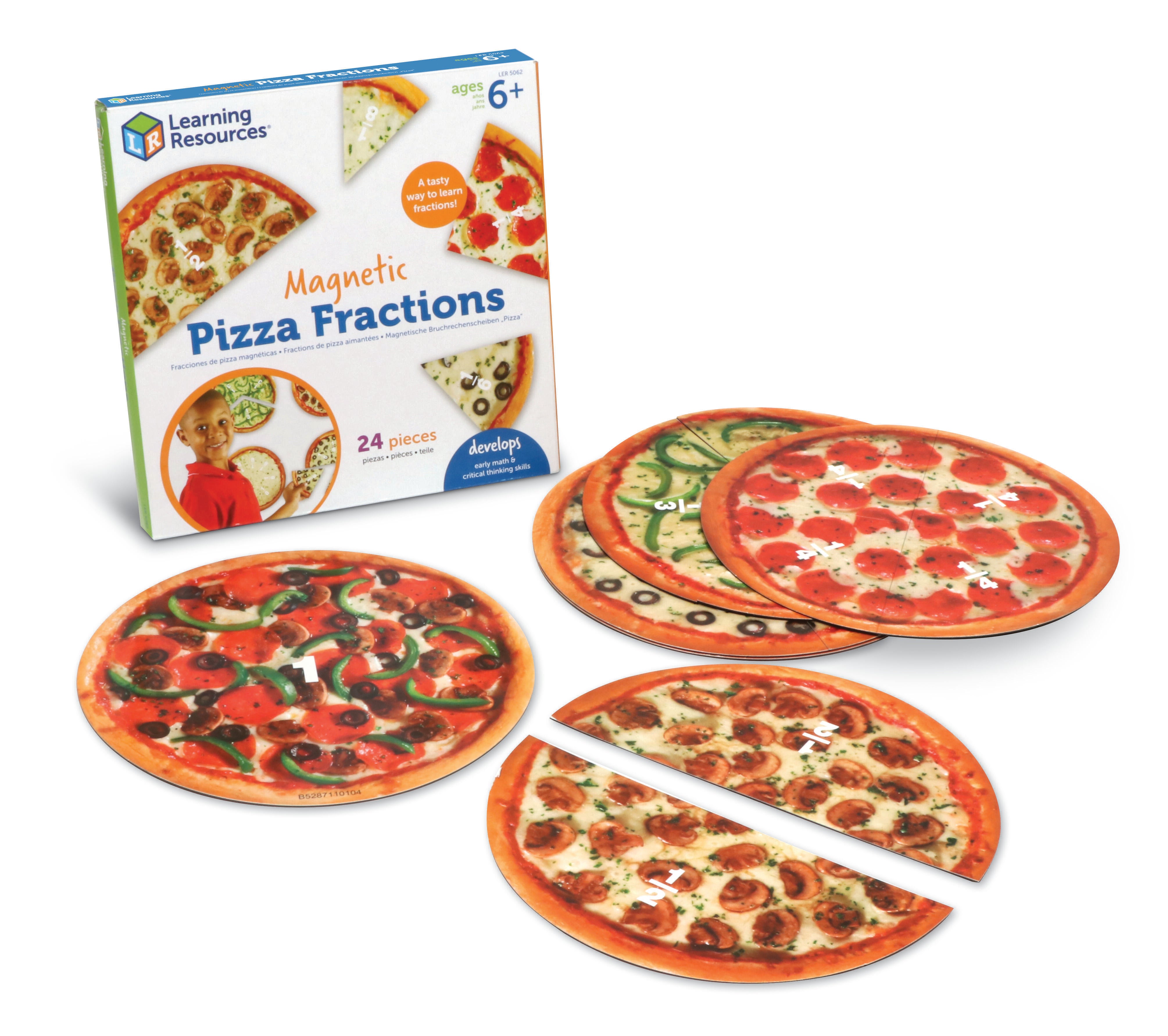 Learning Resources Magnetic Pizza Fraction Demonstration Set 1391249