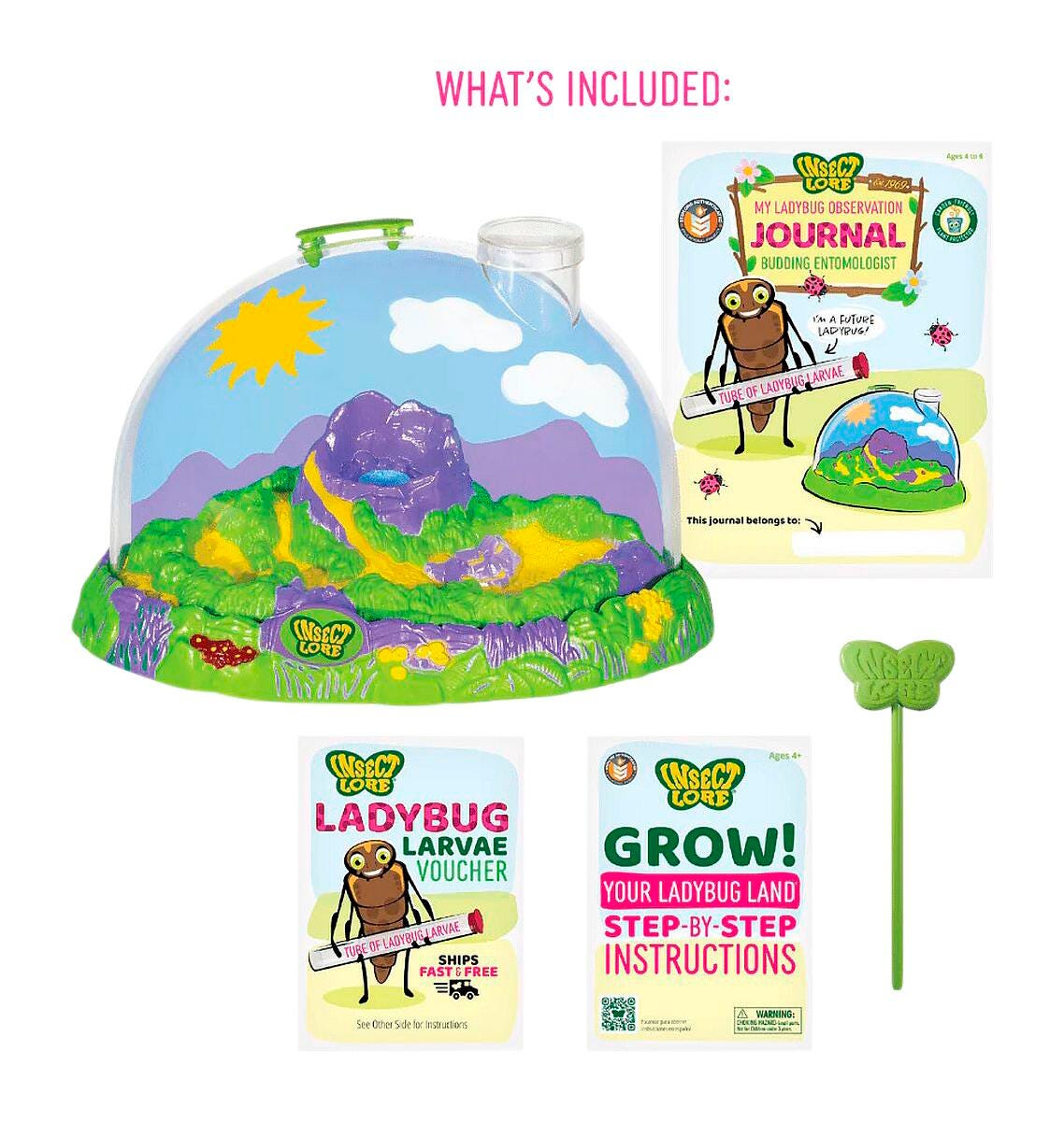 Image for Insect Lore Ladybug Land with Prepaid Voucher Growing Kit from School Specialty