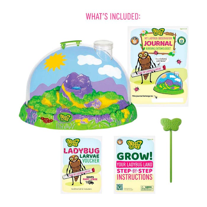 Insect Lore Ladybug Land with Prepaid Voucher Growing Kit