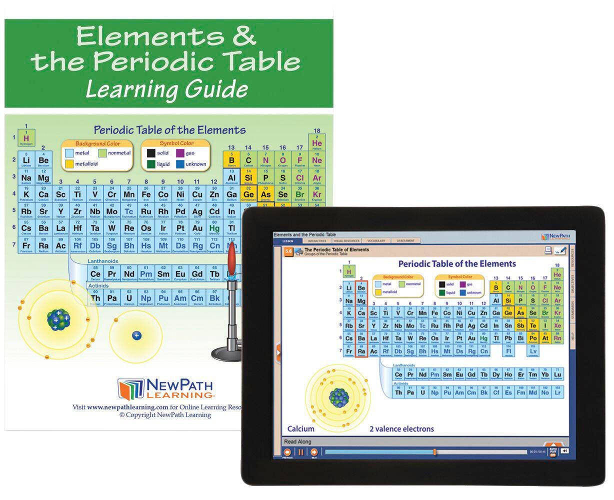 NewPath Learning Elements and the Periodic Table Student Learning Guide with Online Lesson 2087510