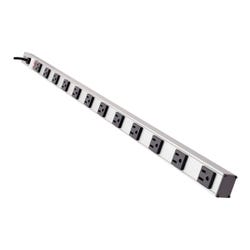 Tripp Lite 12 Outlet Bench and Cabinet Power Strip, 15 Foot Cord, Silver 2136089