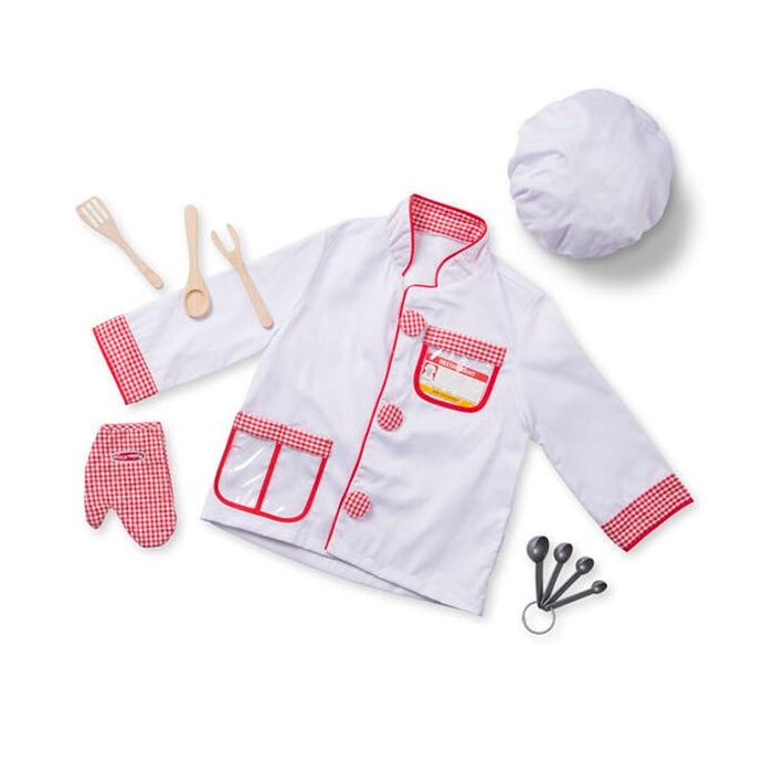 Melissa & Doug Chef Role Play Clothing Set, 8 Pieces