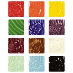AMACO Low Fire Gloss Glaze, Pint, Assorted Colors, Set of 12