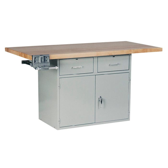 Montisa 2 Station Workbench with 2 Drawers, 2 Doors and 2 Vises
