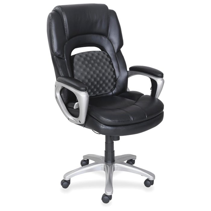 Lorell Executive Accucel Chair, 26-3/4 x 30 x 46-3/4 Inches, Black