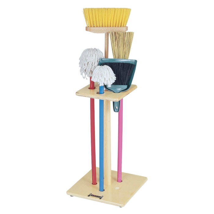 Jonti-Craft Housecleaning Set and Rack, 11 x 11 x 29 Inches, Set of 7