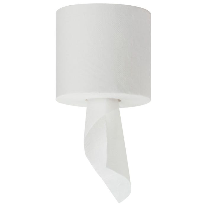 Genuine Joe Towel, White, Carton of 6 Roll