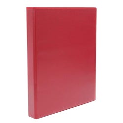 School Smart Polypropylene Round Ring View Binder, 1 Inch, Red 2138580