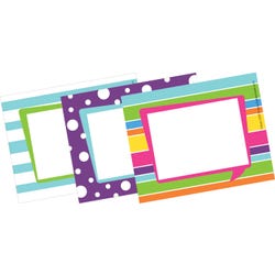 Barker Creek Happy Adhesive Name Badges, 3-1/2 x 2-3/4 Inches, Pack of 45, Item Number 1539681